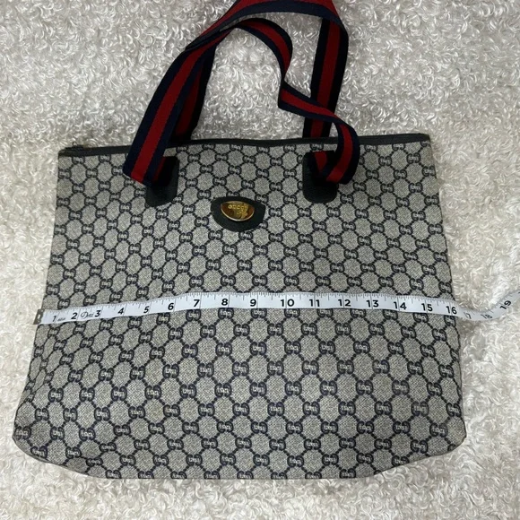 Gucci GG Plus Gray Monogram Tote Bag - Picture 11 of 16